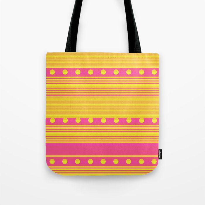 Pink and Gold Tote Bag