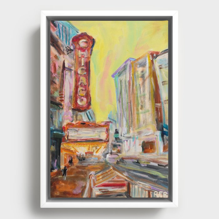Chicago Theatre Framed Canvas