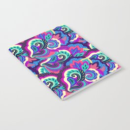Cool Palette Neon Abstract Tropical Jungle Print Notebook