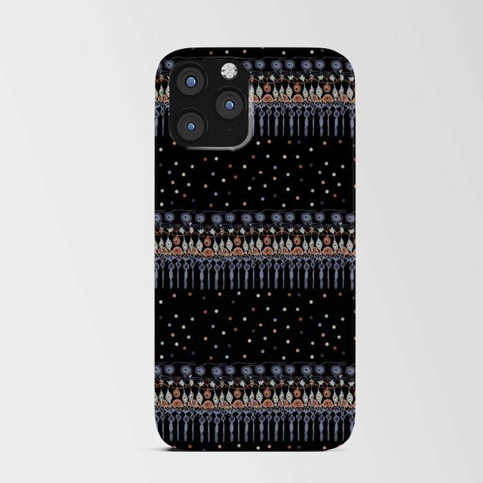 Retinal Circuitry - Color on Black iPhone Card Case