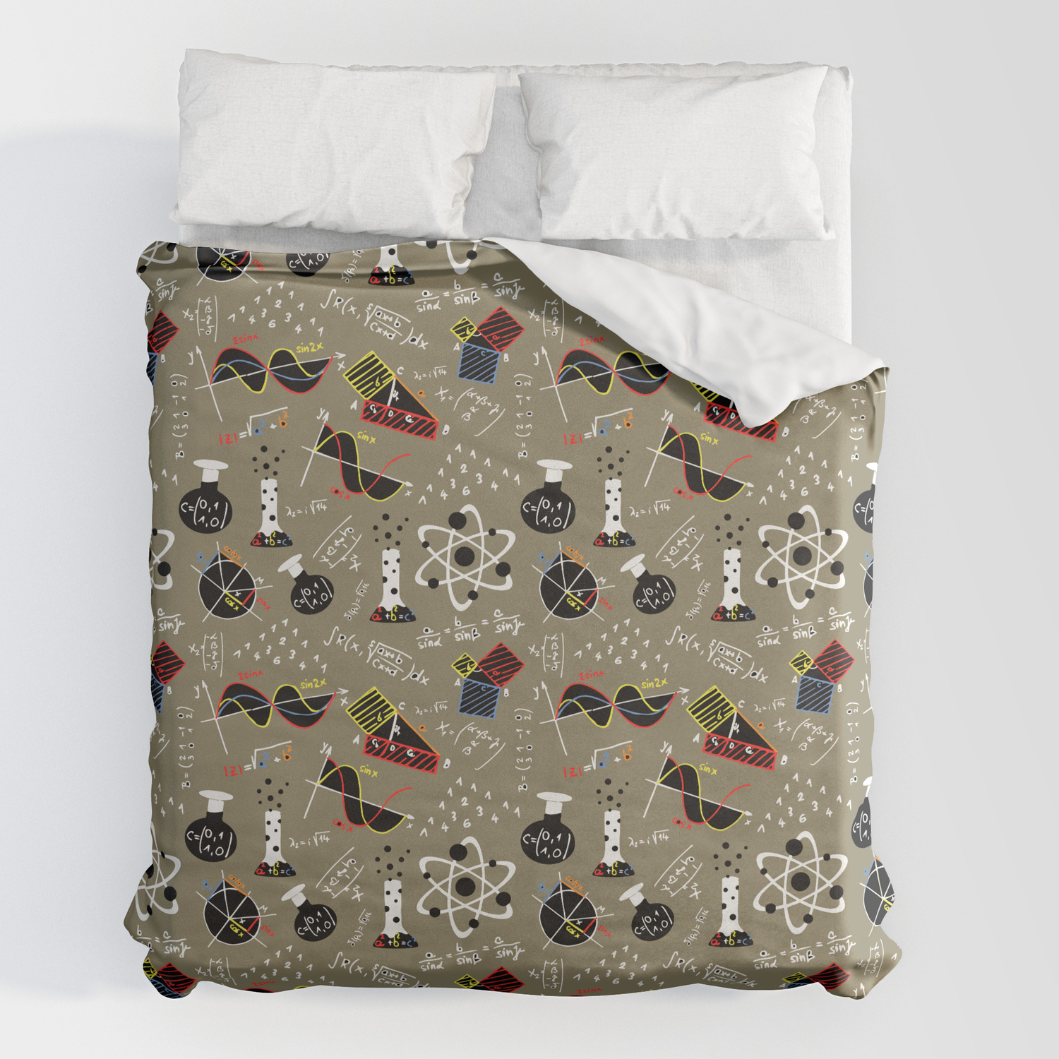 Science Duvet Cover By Beach Please, Science Duvet Cover