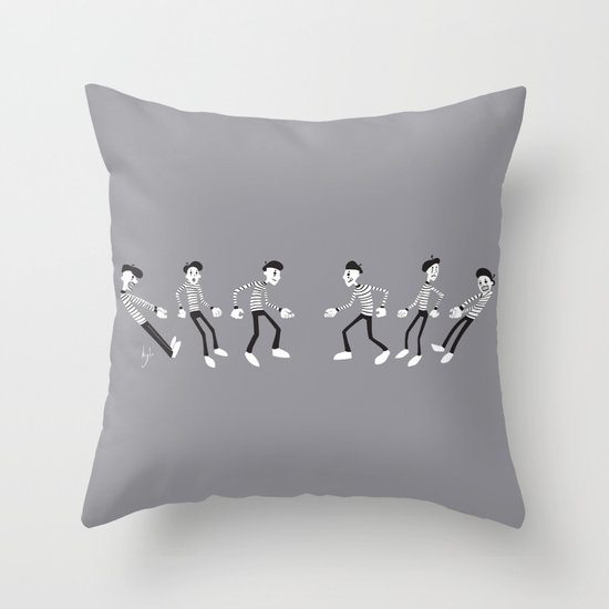 Mime VS Mime: Tug Of War Throw Pillow