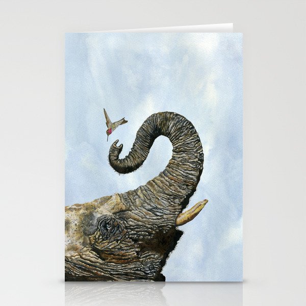 Elephant Cyril And Hummingbird Ayre Stationery Cards