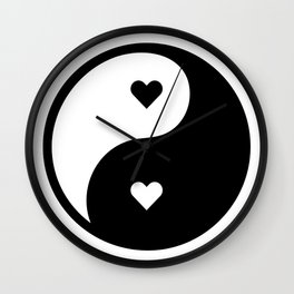 Yin Yang Love Wall Clock