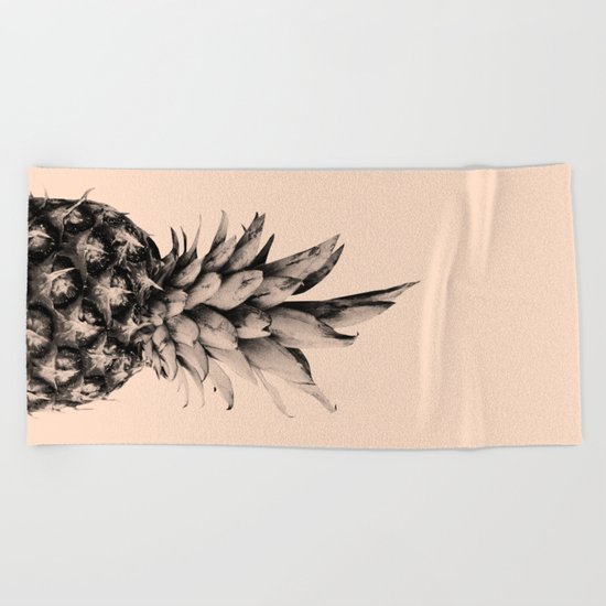 Pineapple on Pink Beach Towel