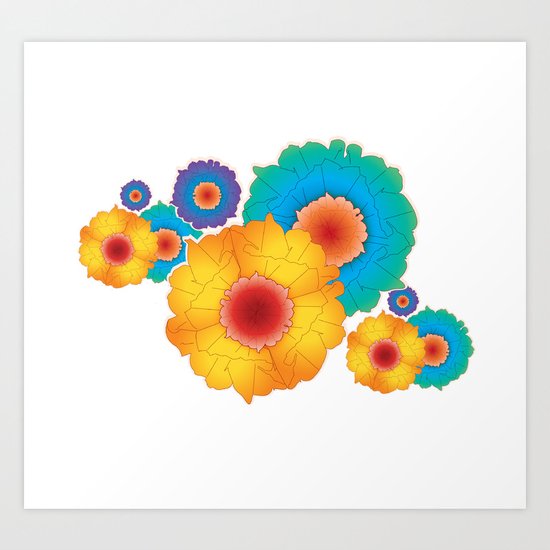 paper flowers Art Print