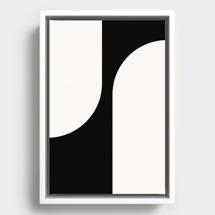 Modern Minimal Arch Abstract XXXVI Framed Canvas