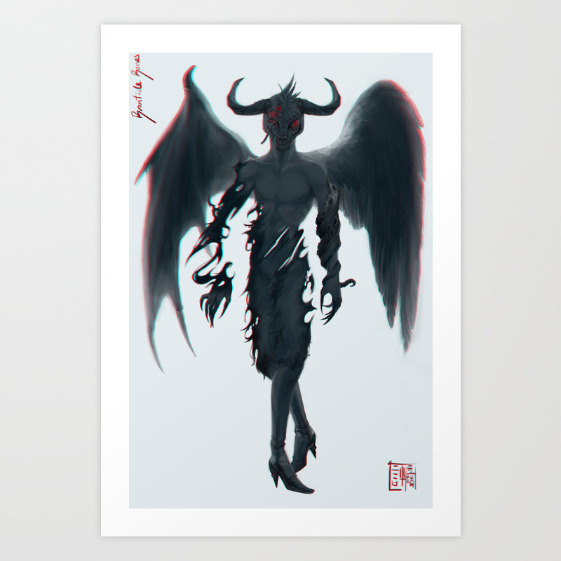 Demon Butler True Demon Form Art Print By Brontidebones Society6