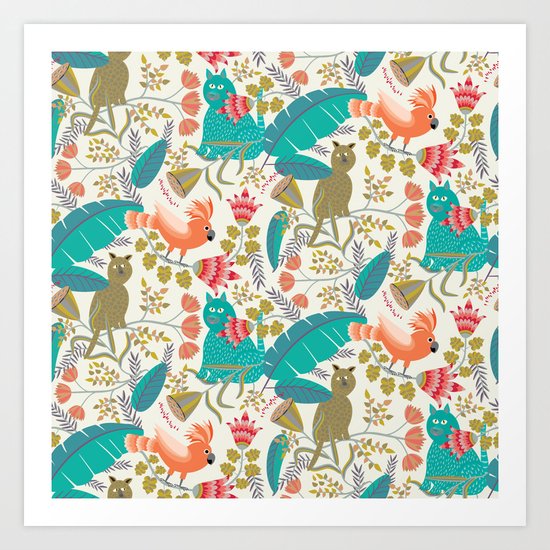 Playing Jungle Art Print