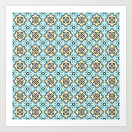 Floor Series: Peranakan Tiles 76 Art Print