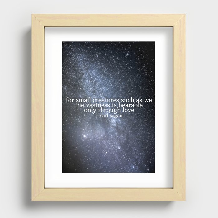 Carl Sagan and the Milky Way Recessed Framed Print