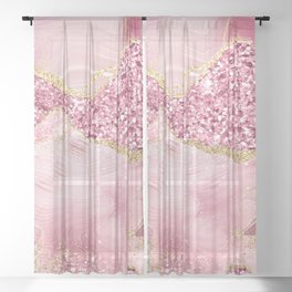 Agate Glitter Dazzle Texture 07 Sheer Curtain