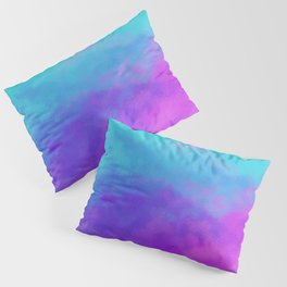 Unicorn Clouds in Purple, Pink, Aqua, Blue Pillow Sham