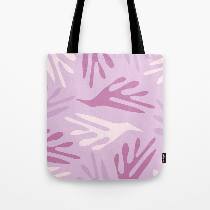 Ailanthus Cutouts Midcentury Modern Abstract Pattern Horizontal in Light Lilac Tote Bag