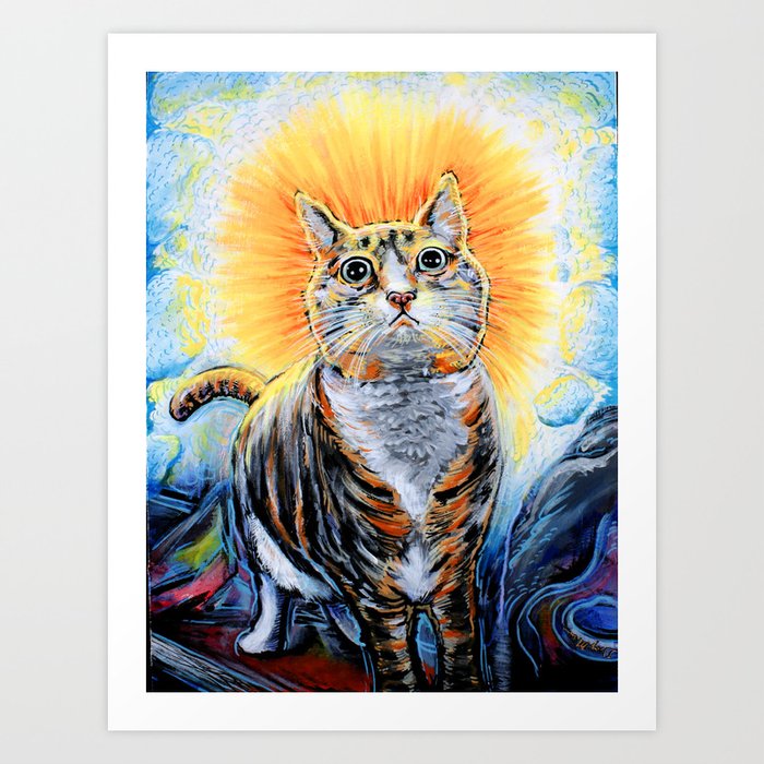 Enlightened Cat Art Print
