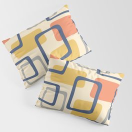 Mid Century Modern Abstract Squares Pattern 456 Pillow Sham