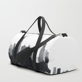 Chicago Skyline Watercolor Black & White by Zouzounio Art Duffle Bag
