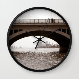 Two Bridges, Belle Isle Detroit Wall Clock