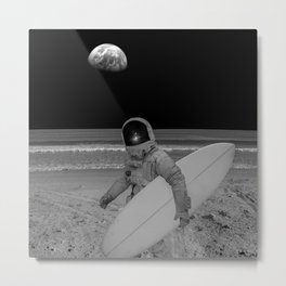 Moon surfer Metal Print