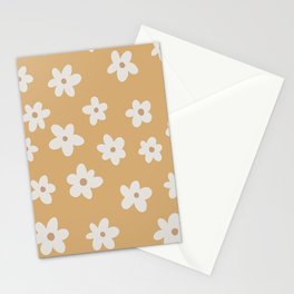 Retro flower field Stationery Cards