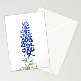 Texas bluebonnet in watercolor Stationery Card