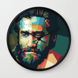 Jake Gyllenhaal - Mad4U Wall Clock | Gift, Digital, Portrait, Jake, Celebs, Popart, Mad4U, Colorfull, Pop Art, People 