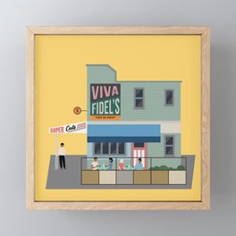 Fidel's Cafe, Cuba Street, Wellington, NZ Framed Mini Art Print
