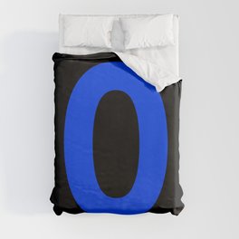 Number 0 (Blue & Black) Duvet Cover