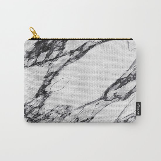Black and White Marble Carry-All Pouch