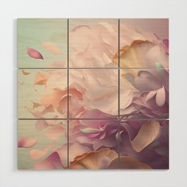 Pink Cloud Petals Wood Wall Art