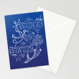 Sink Or Swim  Stationery Cards
