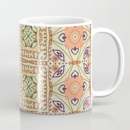Columns of Geometric Designs in Autumn Colors Coffee Mug
