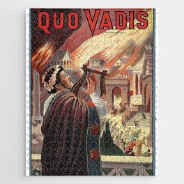 Quo Vadis Nero Sings While Rome Burns Old Movie  Jigsaw Puzzle