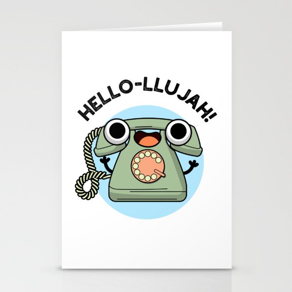 Hello-lujah Cute Telephone Pun Stationery Cards