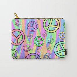 Retro Peace Symbol Carry-All Pouch | Seventies, Colorful, Graphicdesign, Abstract, Peacesymbol, Digital, Retro, Sumbols, Trippy, 70S 