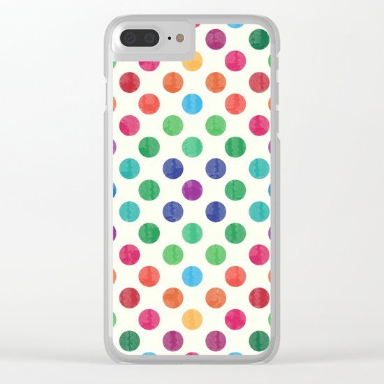 Lovely Dots Pattern III Clear iPhone Case