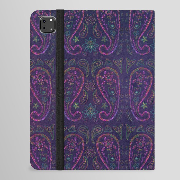 Purple Paisleys iPad Folio Case