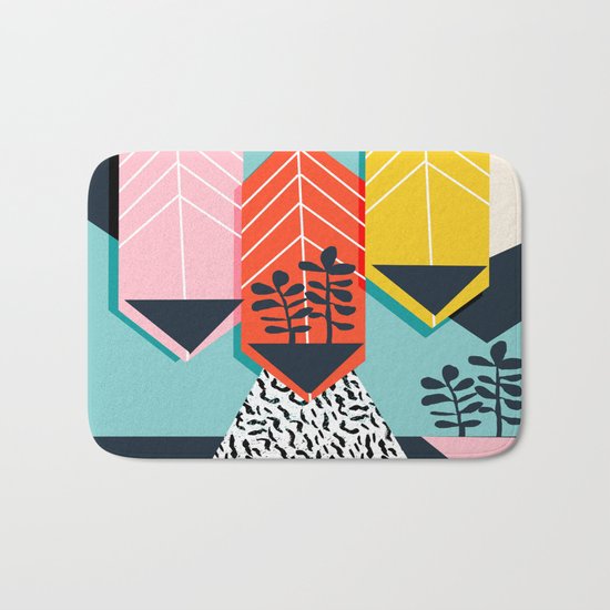 Legit - throwback 80s style memphis neon texture art print pop art dorm college hipster trendy urban Bath Mat