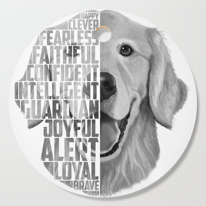 Golden Retriever Png Dog Print Print For T Shirt Golden Retriever Gift Subway Art Golden Retrie Cutting Board By Romandigitalart Society6