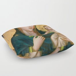 Madonna and Child by Giotto Floor Pillow