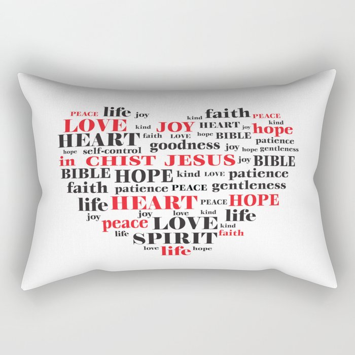 fruit of the spirit,Galatians 5:22-23,Christian Bible Verse Quote Rectangular Pillow