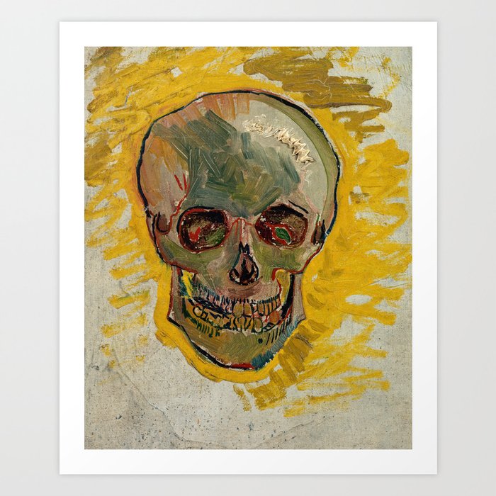 Vincent van Gogh - Skull 1887 #2 Art Print