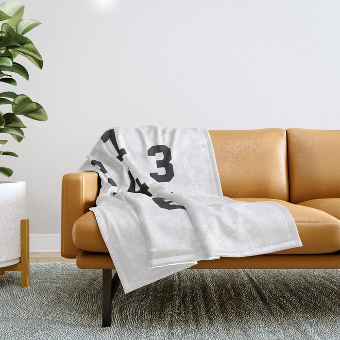 Typography Numbers #2 Throw Blanket