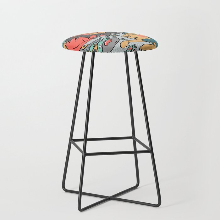 Animals Are Cool Bar Stool By Amy Gale, Unique Modern Bar Stools