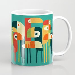 Toucan Kaffeebecher | Bauhaus, Digital, Curated, Painting, Bird, Toucan, Mid Century, Moderenist, Whimsical, Colourful 
