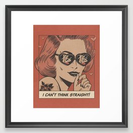I can't think straight! Framed Art Print