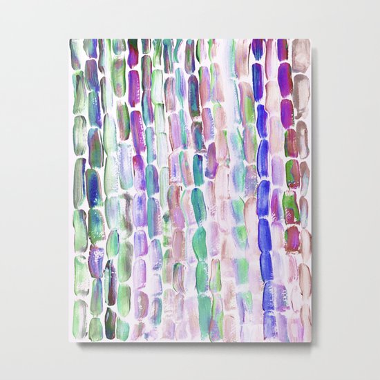 Purple and Green Sugarcane, Greenery Metal Print
