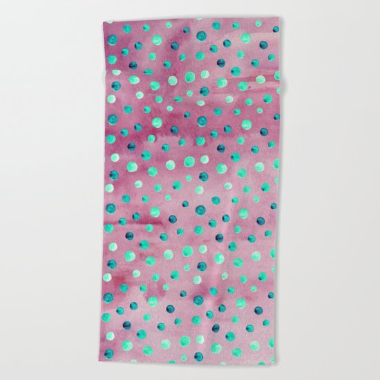 Polka Dot Pattern 08 Beach Towel