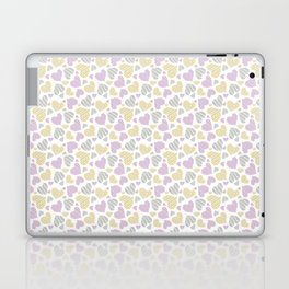 Whimsical Pink Yellow & Blue Hearts Laptop Skin