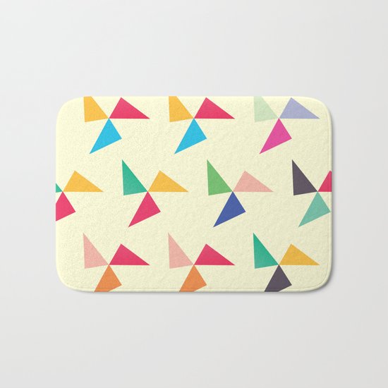 Colorful geometric pattern III Bath Mat